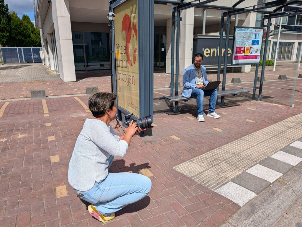 Tijdens de fotosessie